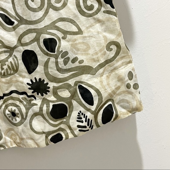 CHARLIE JOE Women’s Beige Abstract Floral Print Shift Dress Bell Sleeves Size M - Picture 3 of 7